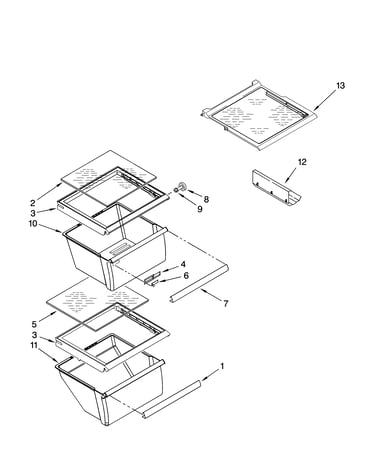 Refrigerator shelf parts