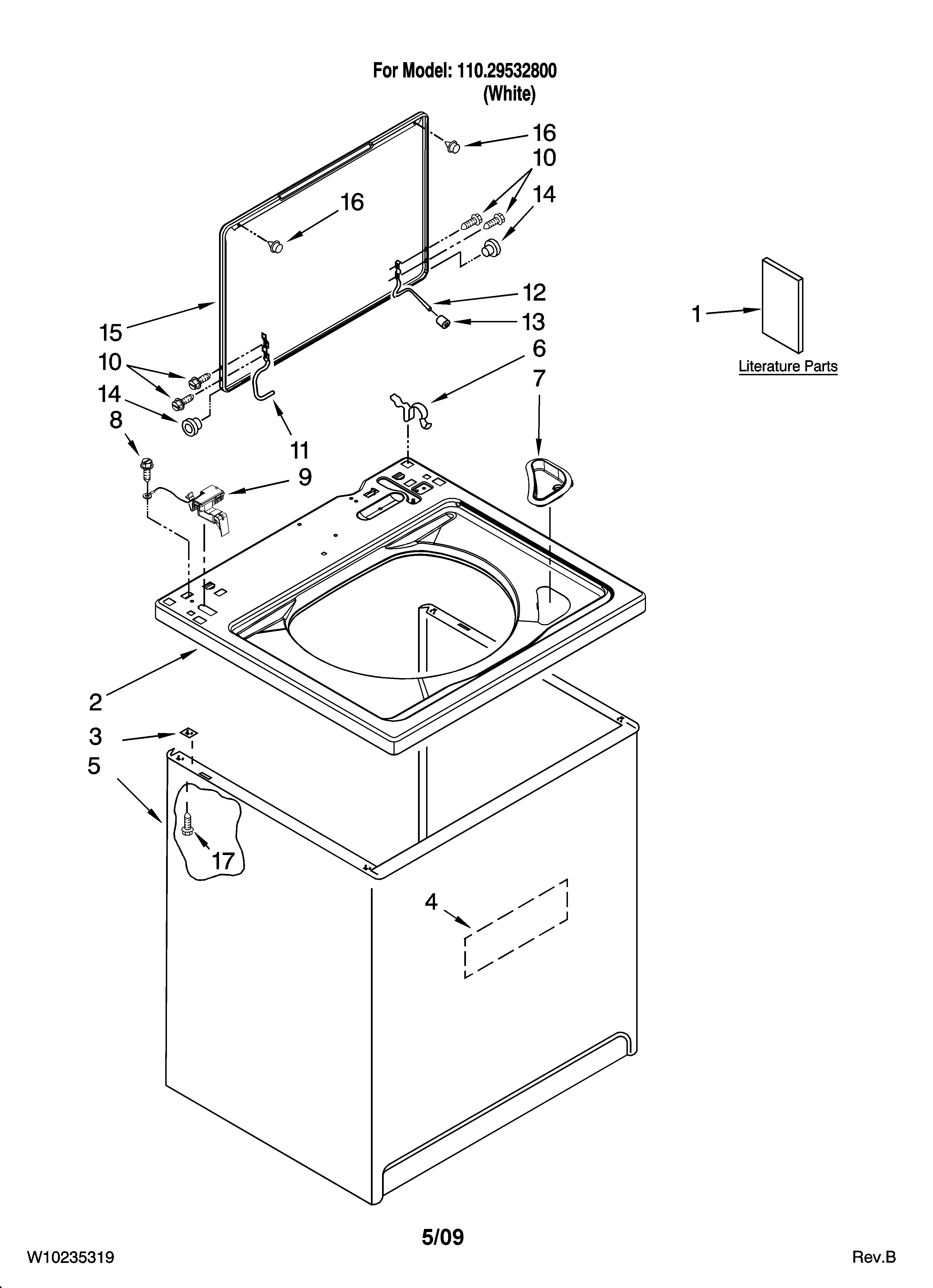 Top and cabinet parts
