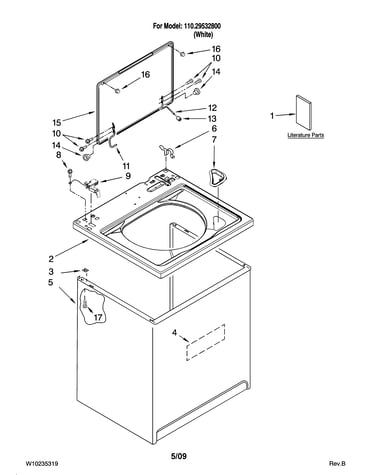 Top and cabinet parts
