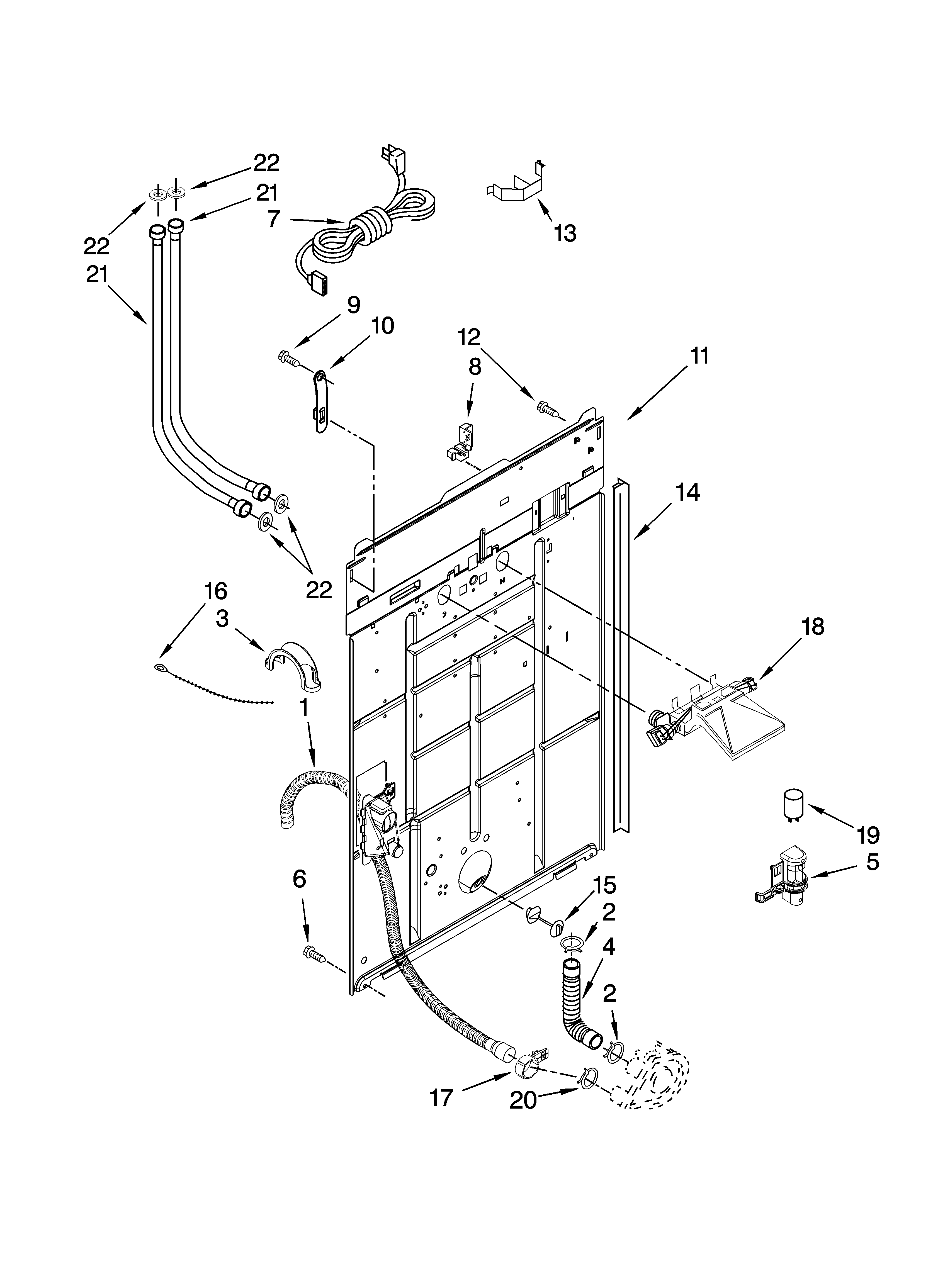 Rear panel parts
