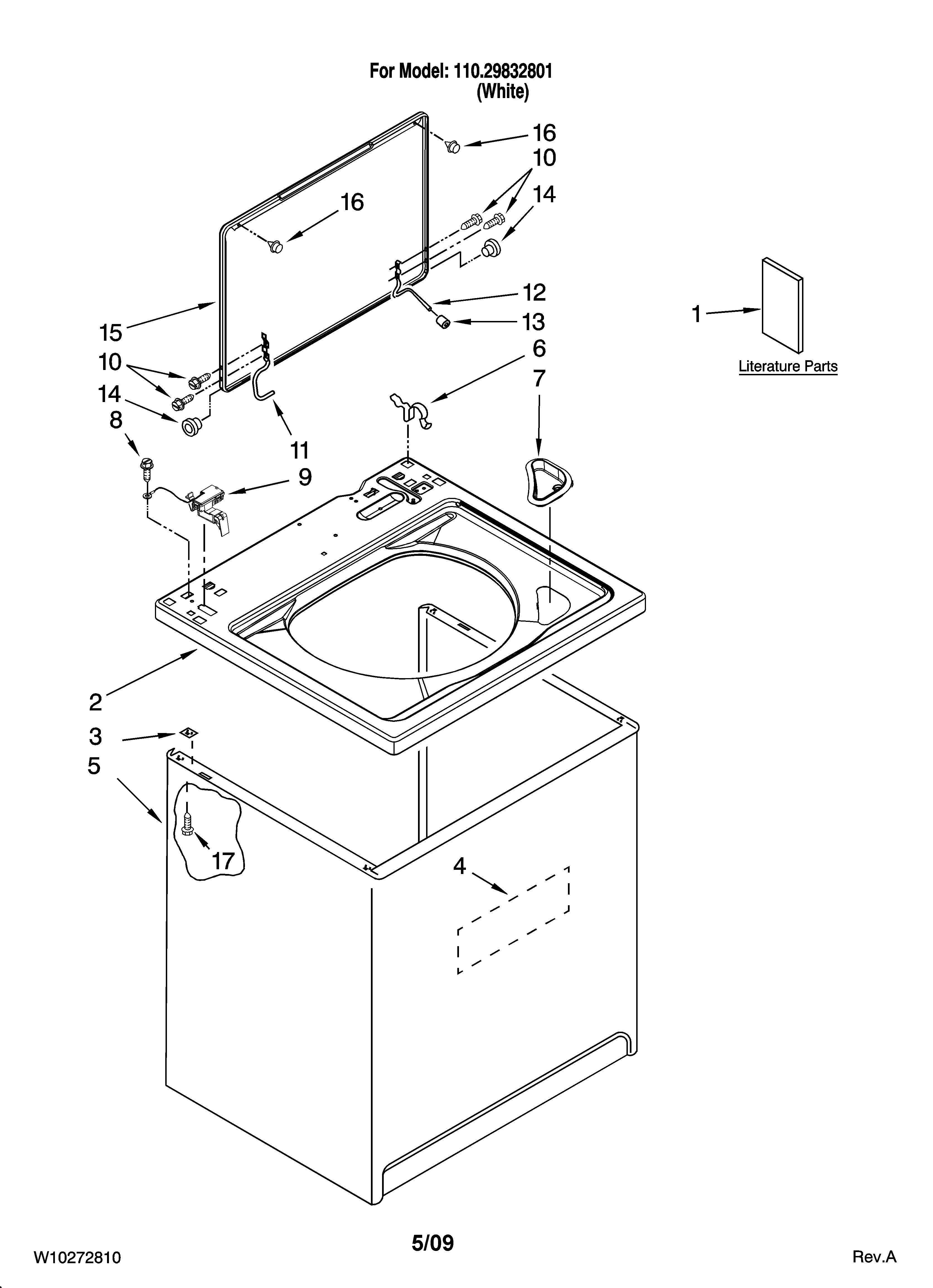 Top and cabinet parts