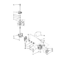 Kenmore 11029832801 brake, clutch, gearcase, motor and pump parts diagram