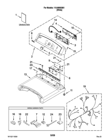 Top and console parts