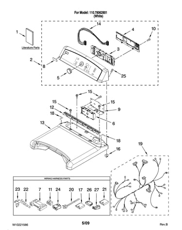 Top and console parts