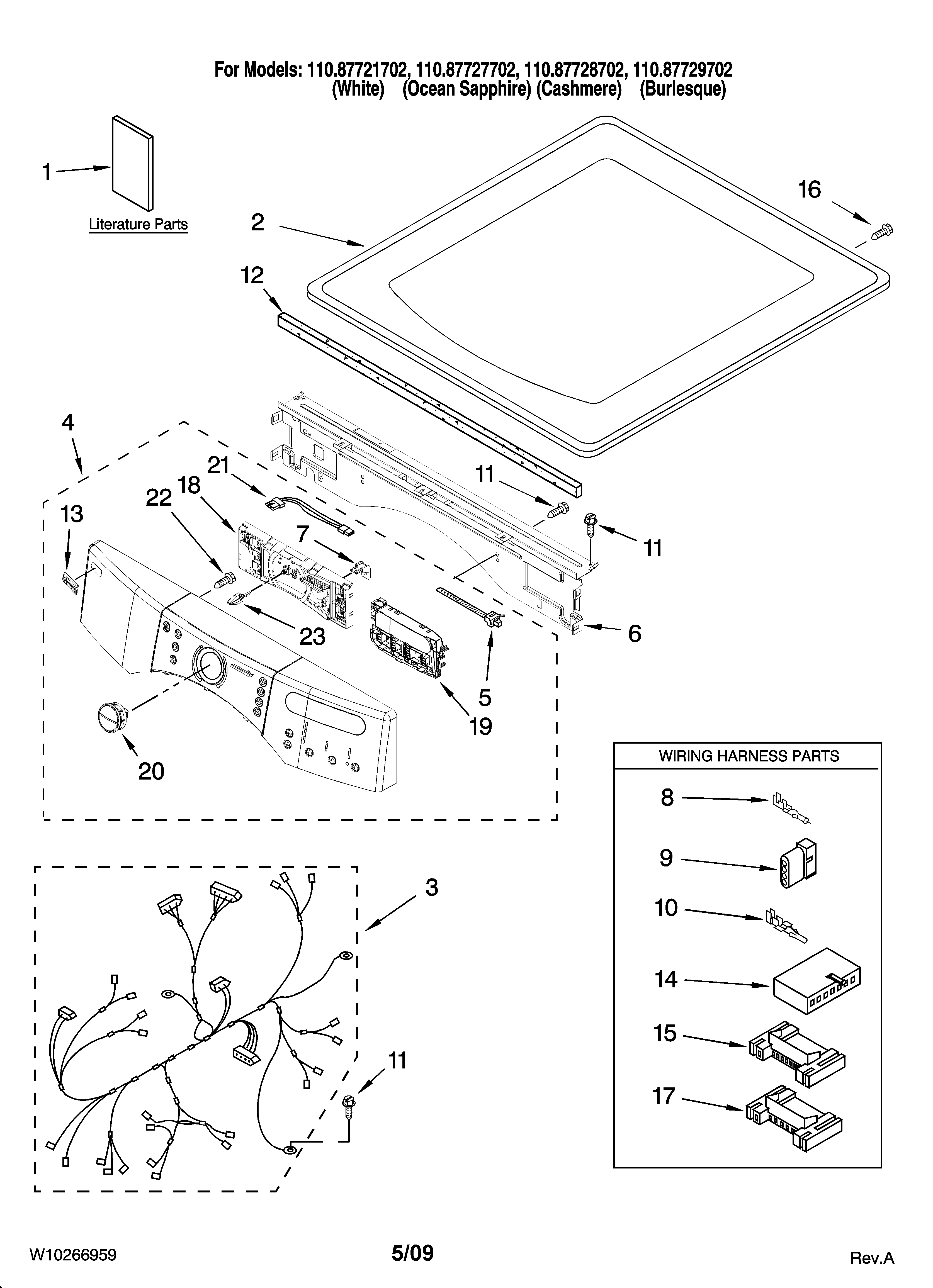 Top and console parts