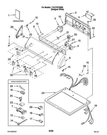 Top and console parts