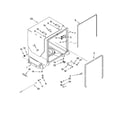 Kenmore Elite 66513423K702 tub and frame parts diagram
