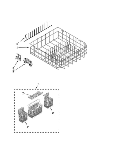 Lower rack parts