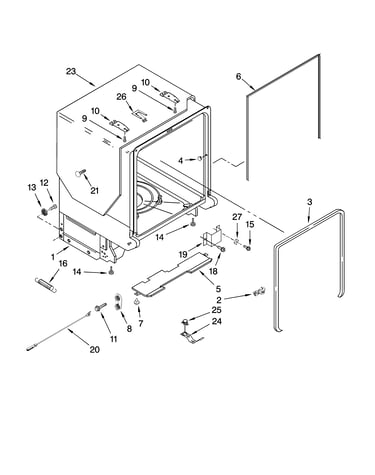 Tub and frame parts