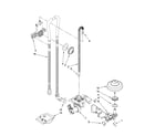 Kenmore Pro 66513173K702 fill, drain and overfill parts diagram