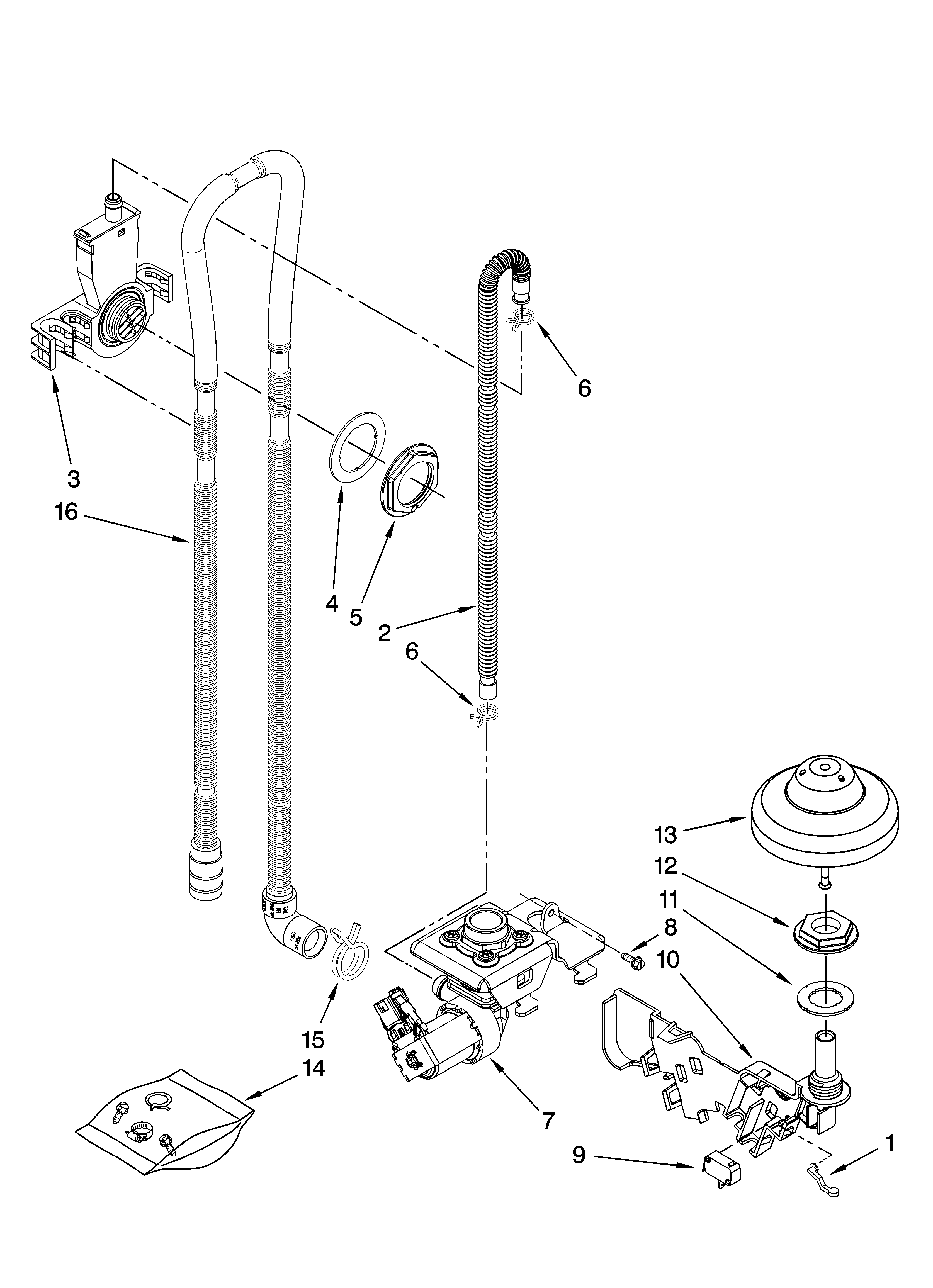 Fill, drain and overfill parts