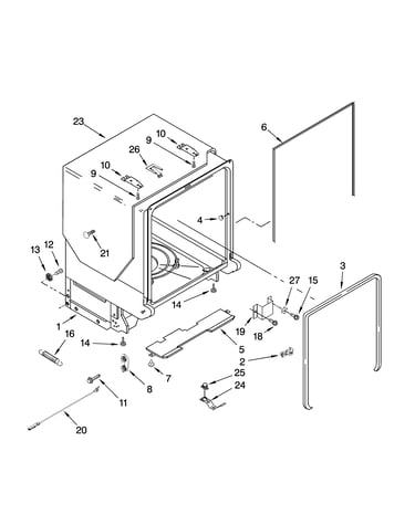 Tub and frame parts