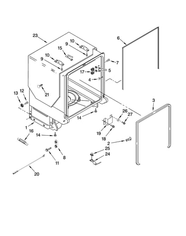 Tub and frame parts