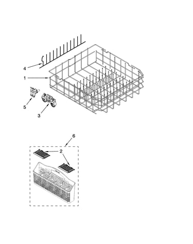 Lower rack parts