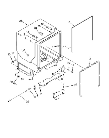 Tub and frame parts