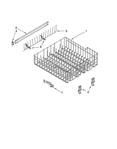 Upper rack and track parts