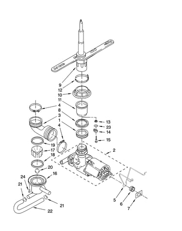 Pump and spray arm parts