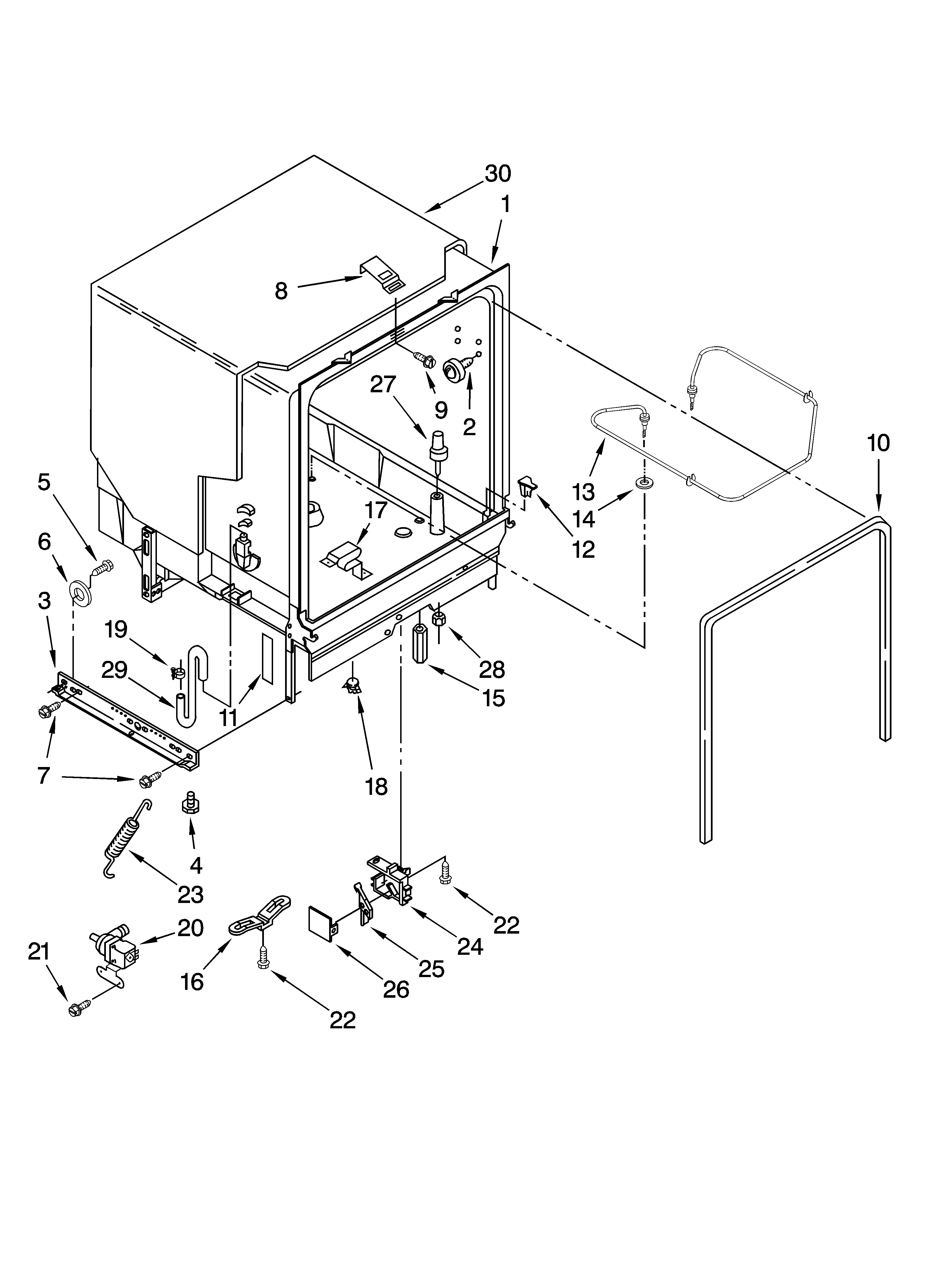 TUB ASSEMBLY PARTS