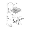 Kenmore 66517732K900 upper dishrack and water feed parts diagram