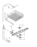 Upper dishrack and water feed parts