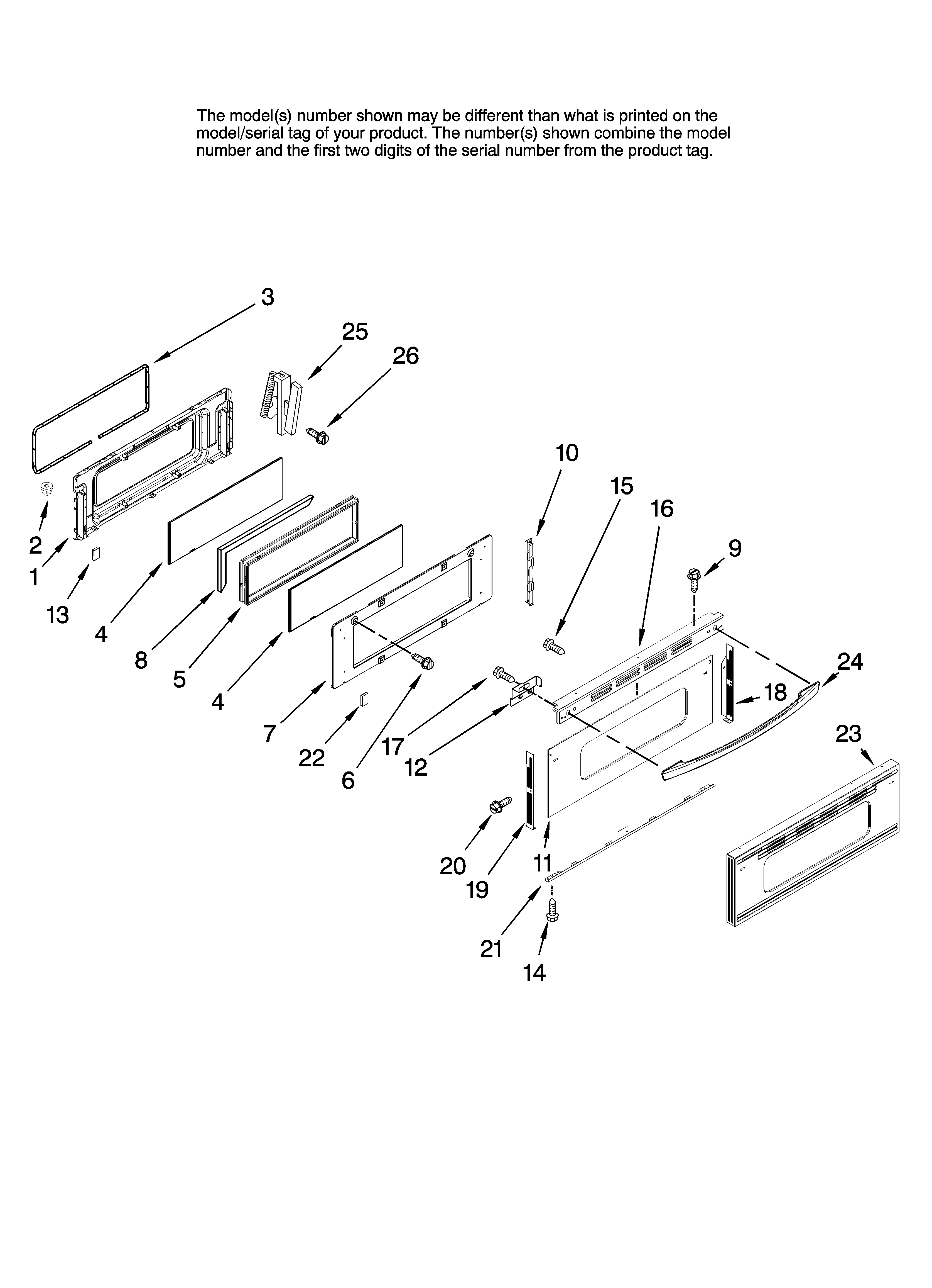 Upper door parts