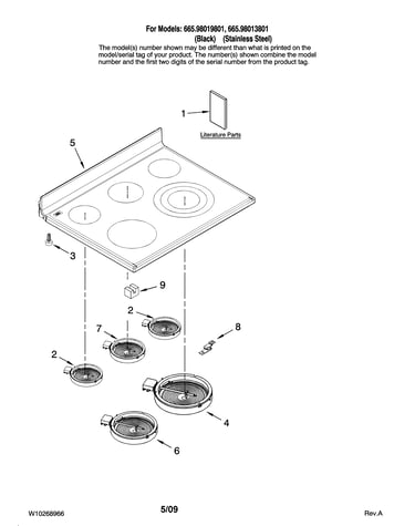 Cooktop parts