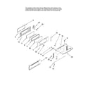 Kenmore Elite 66598013801 upper door parts diagram