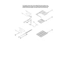 Kenmore Elite 66598013801 rack and element parts diagram