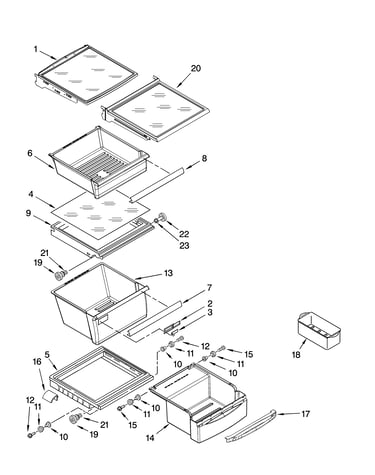 Refrigerator shelf parts