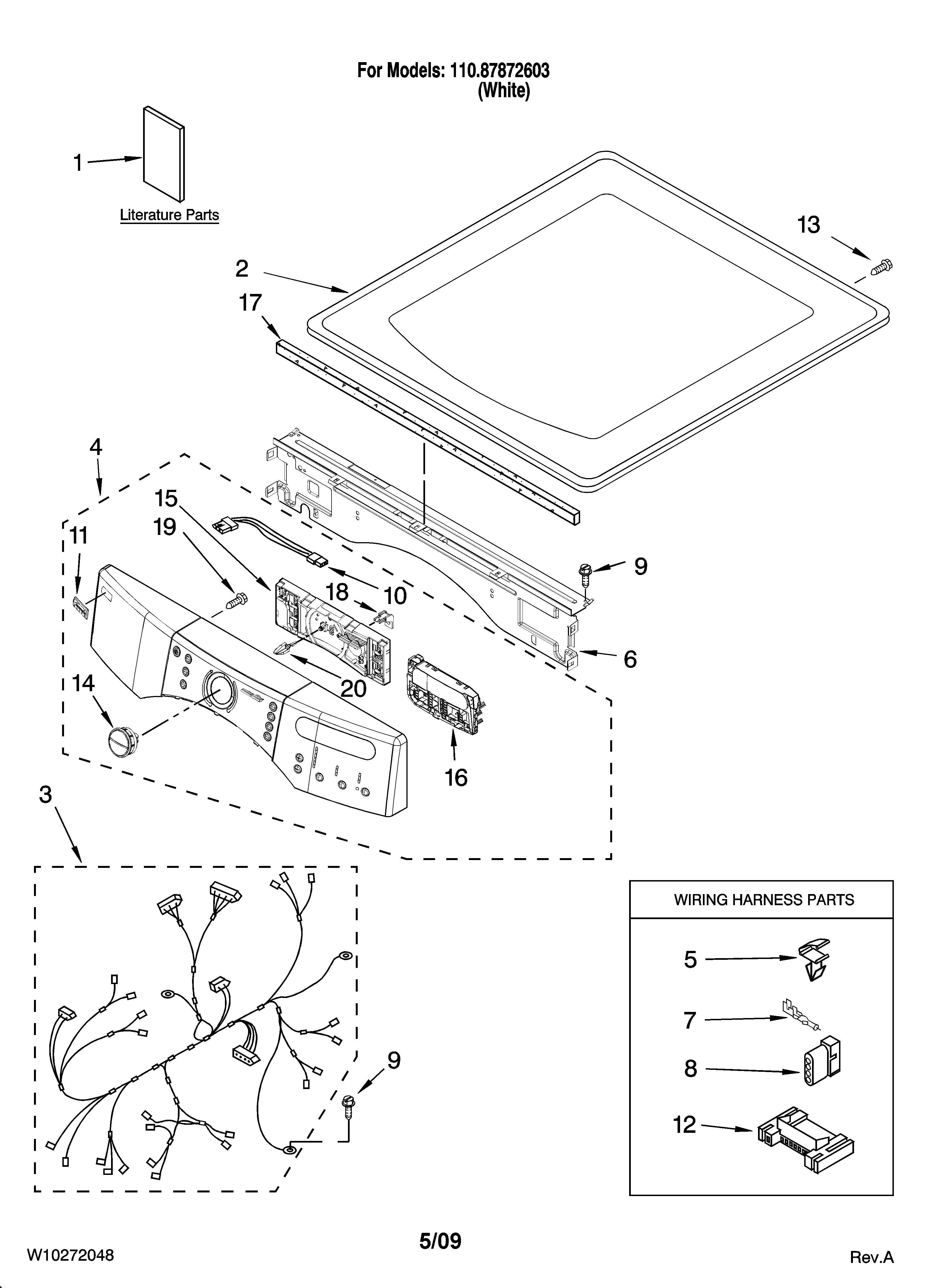Top and console parts