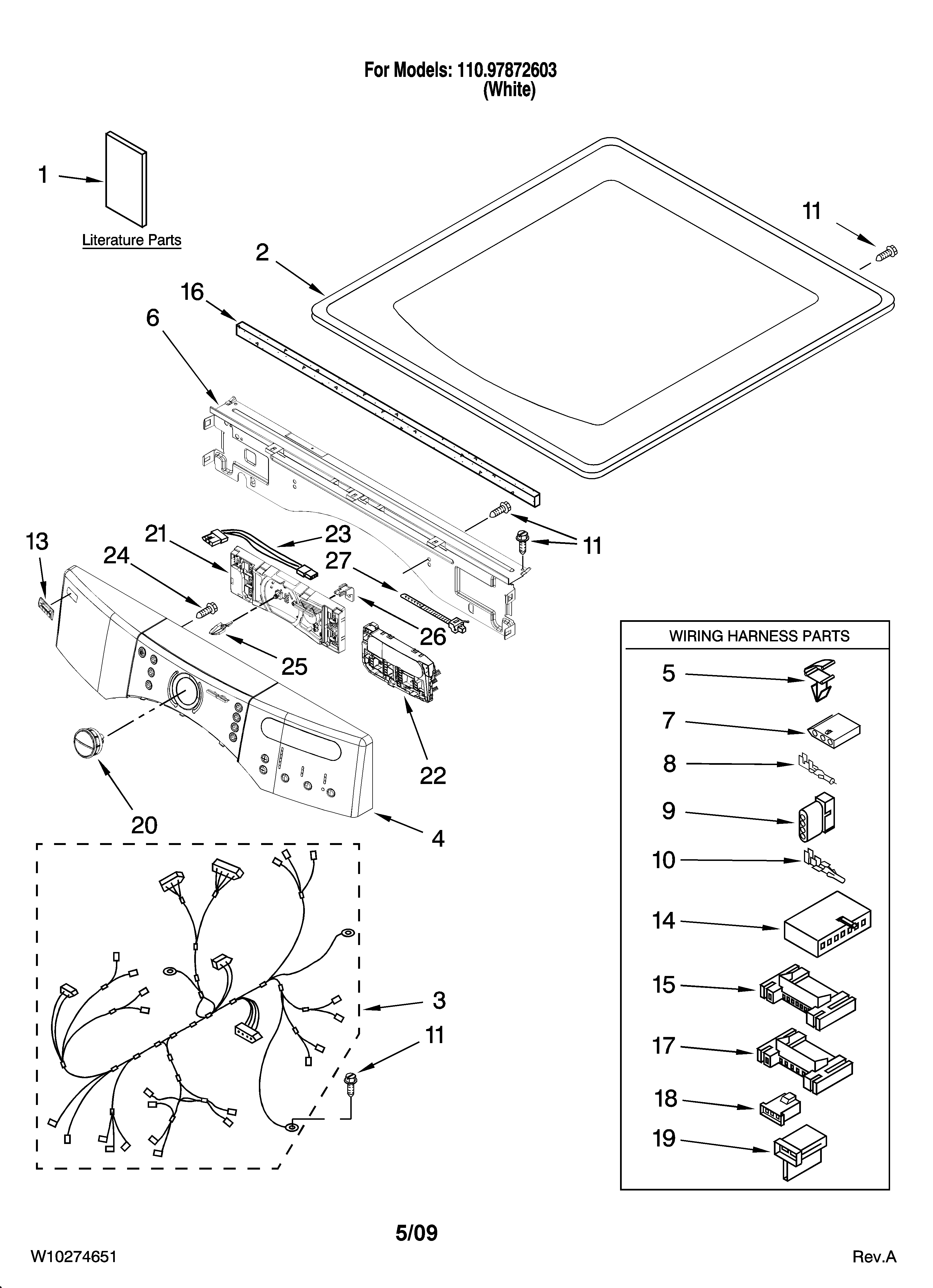 Top and console parts
