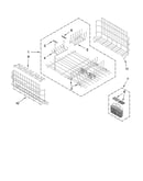 Upper and lower dishrack parts