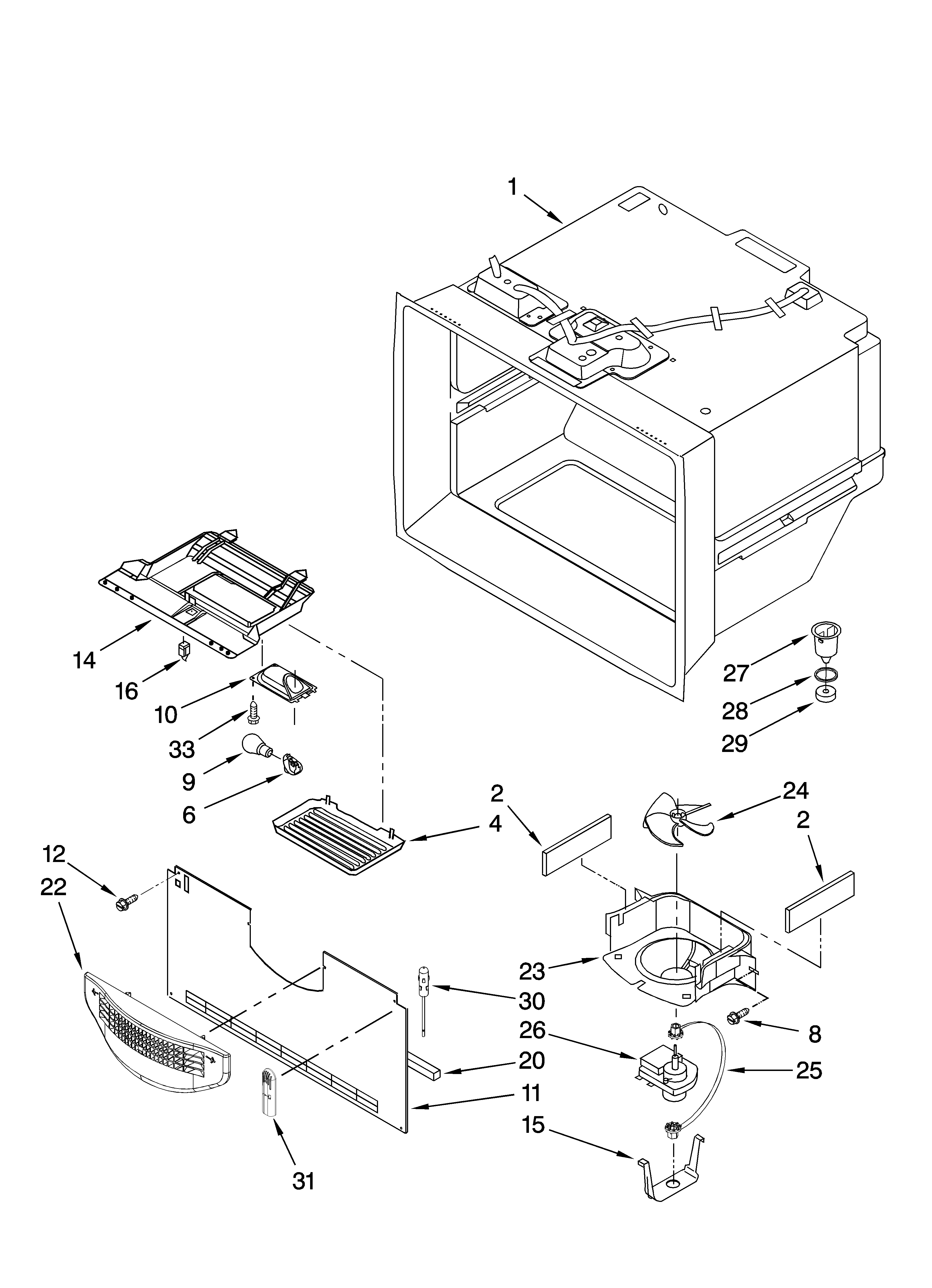 Freezer liner parts