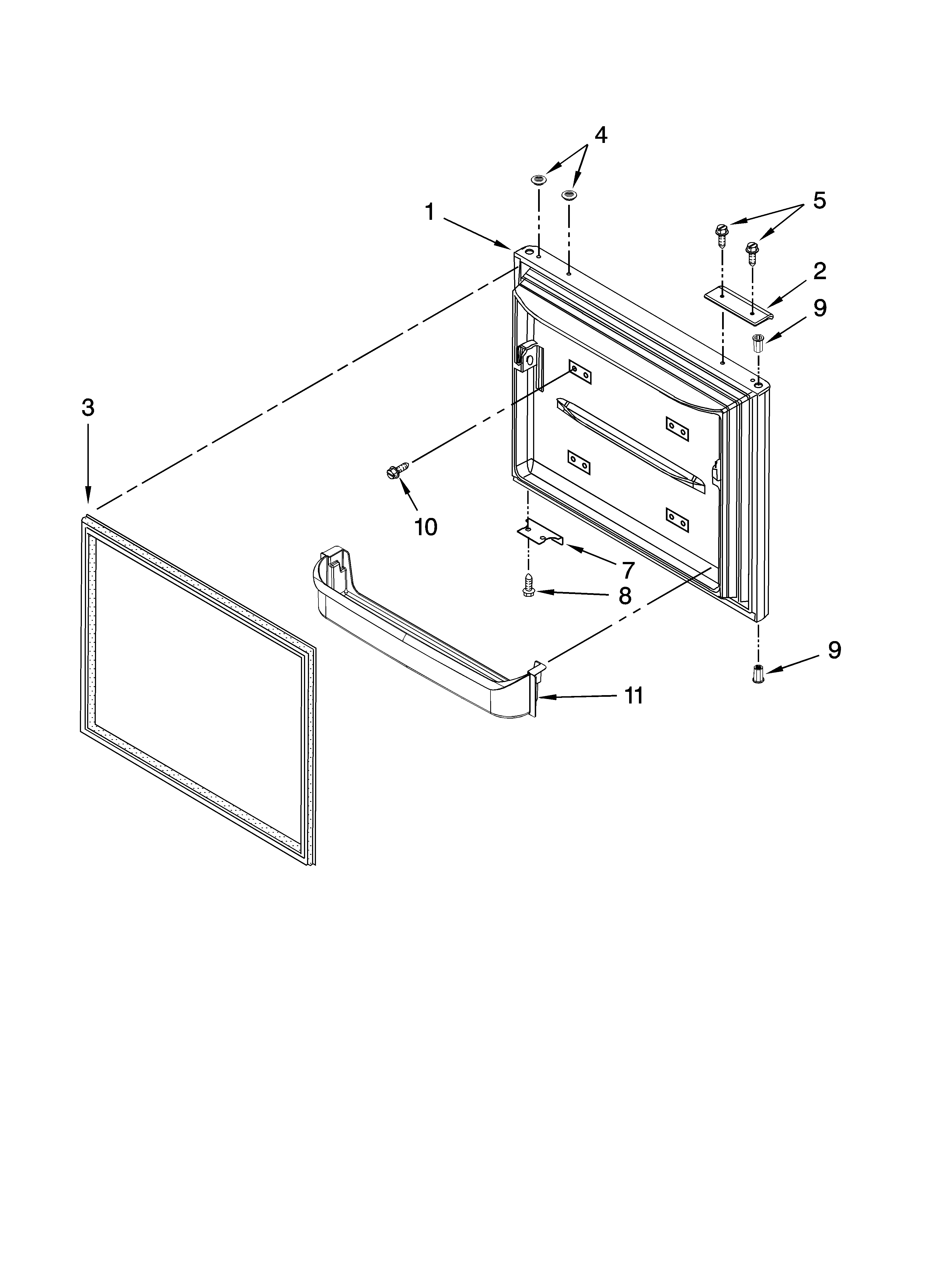 Freezer door parts