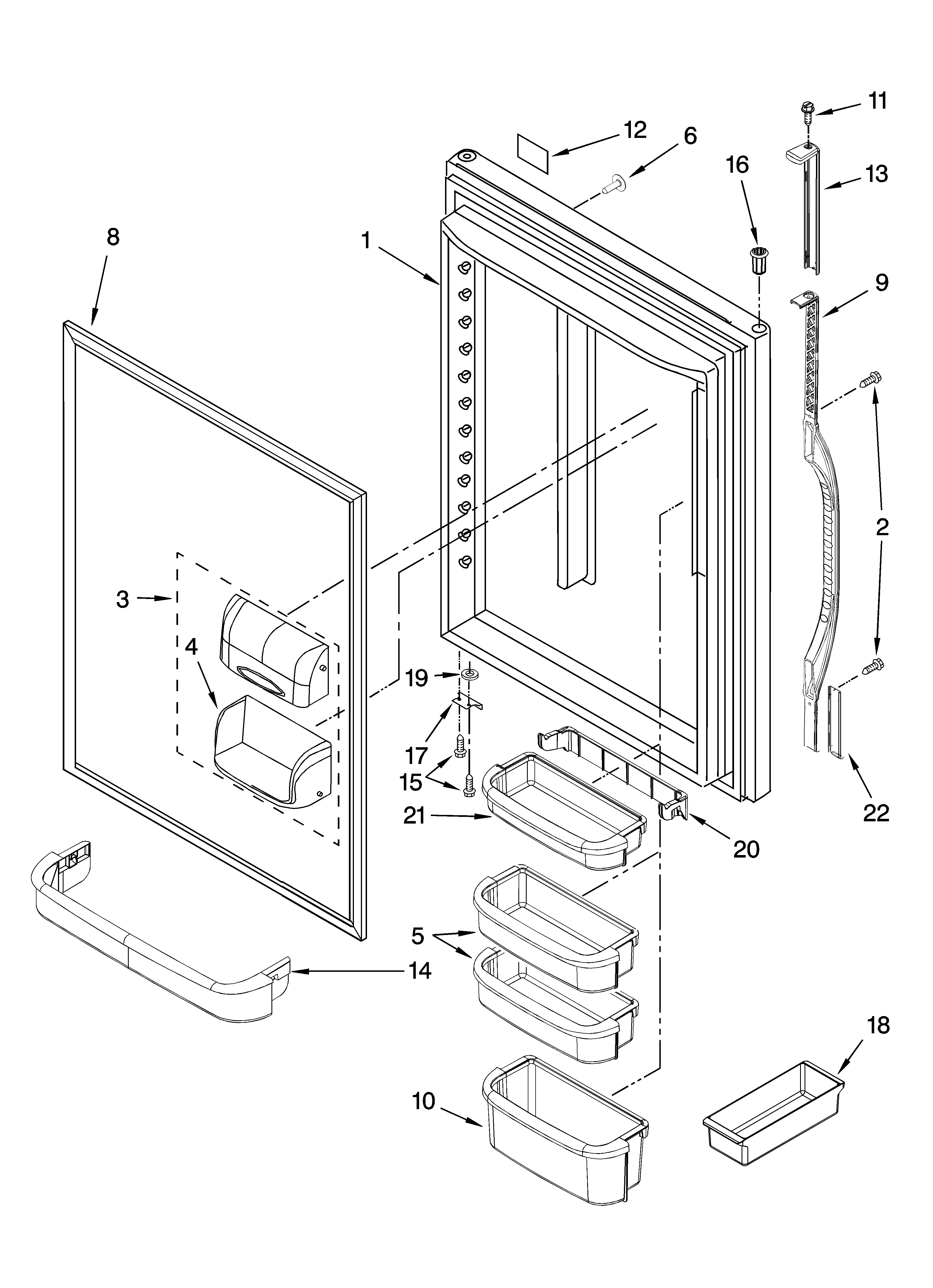Refrigerator door parts
