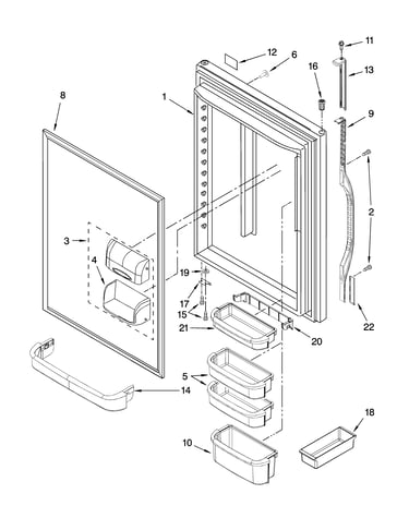 Refrigerator door parts