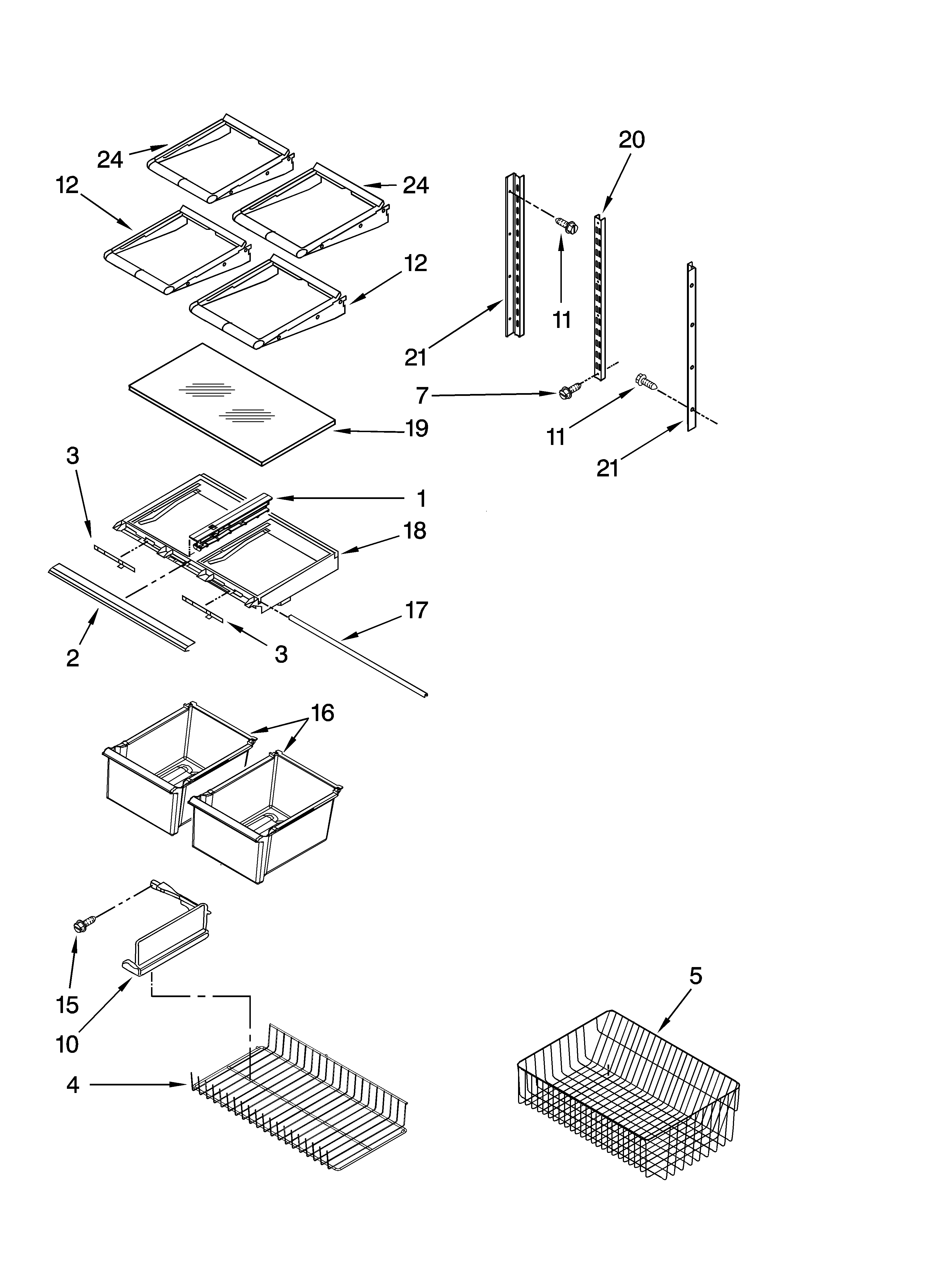 Shelf parts