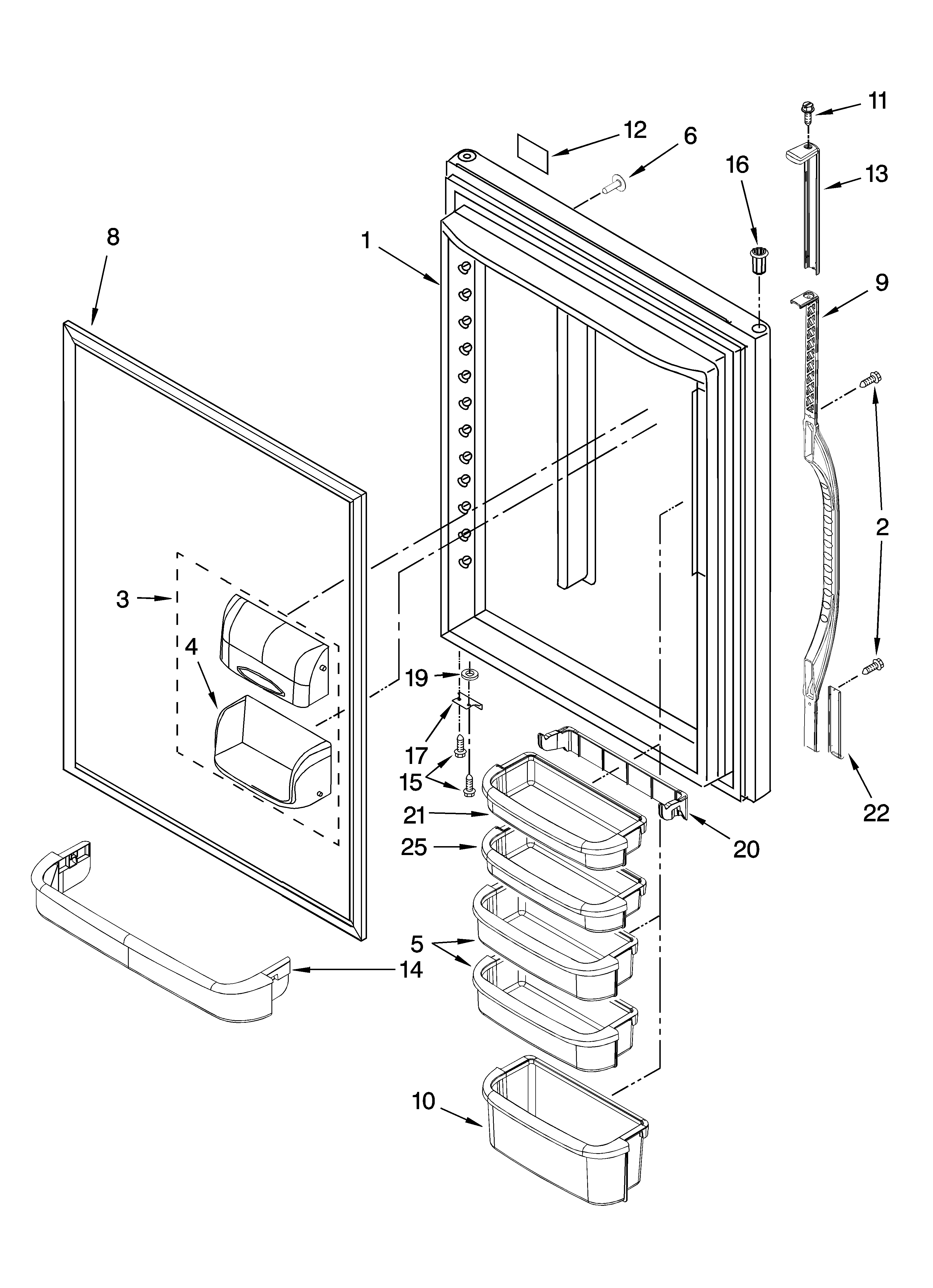 Refrigerator door parts