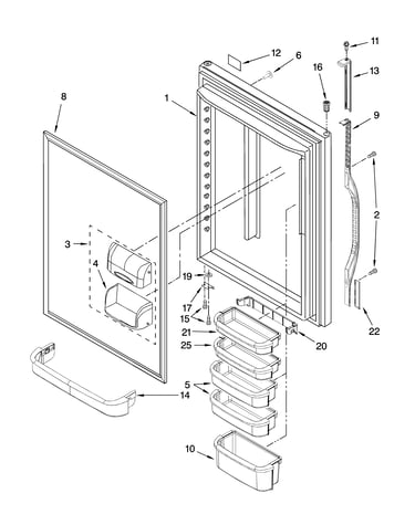 Refrigerator door parts