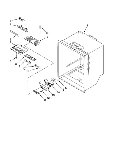 Refrigerator liner parts