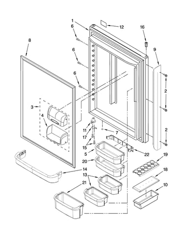 Refrigerator door parts
