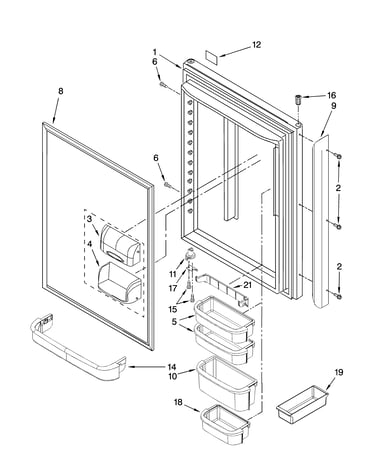Refrigerator door parts