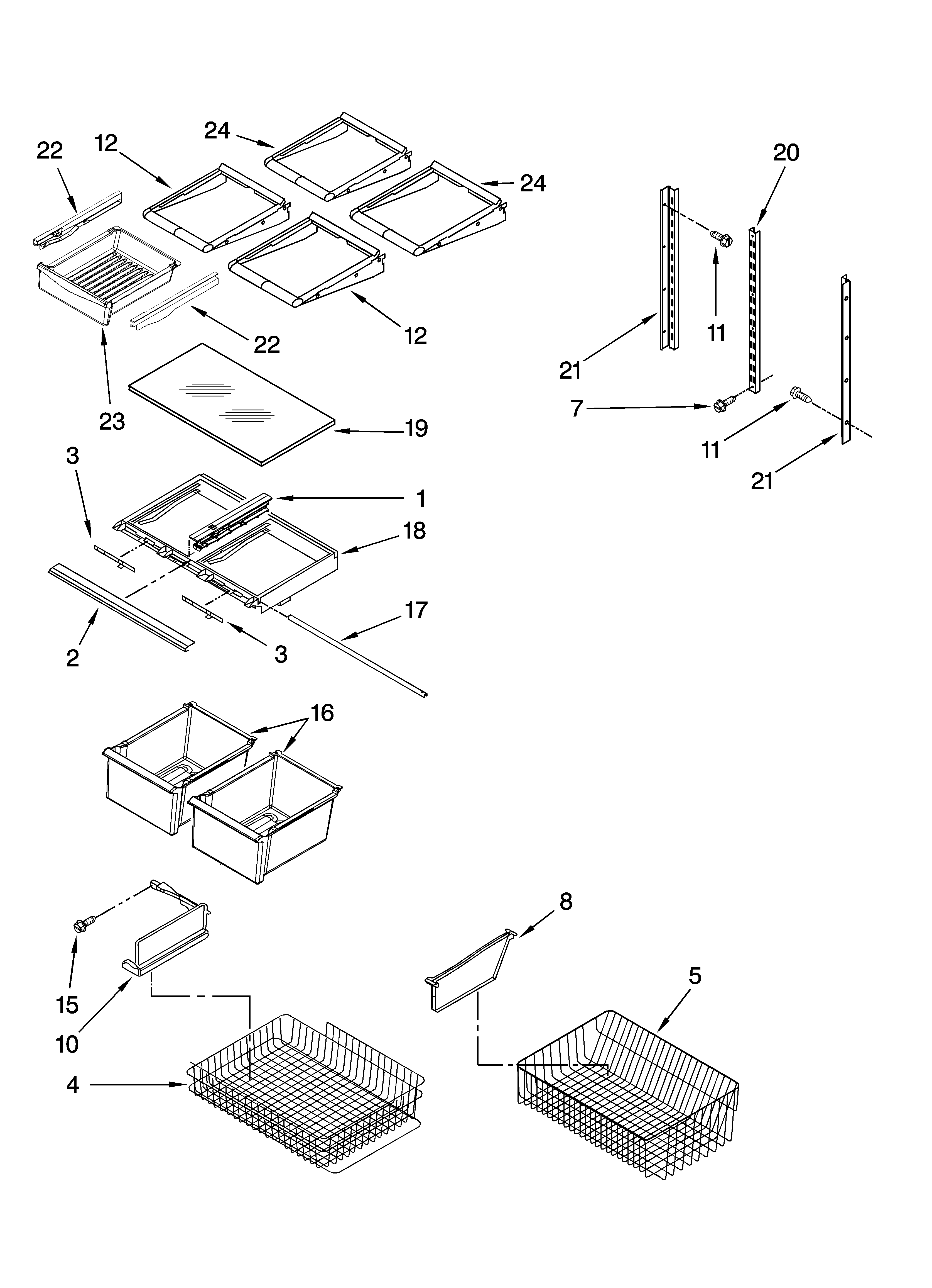 Shelf parts