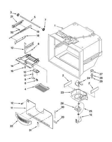 Freezer liner parts