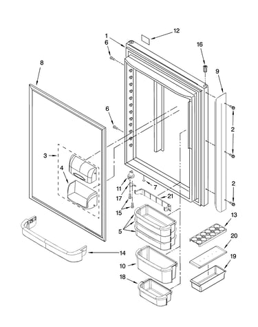 Refrigerator door parts