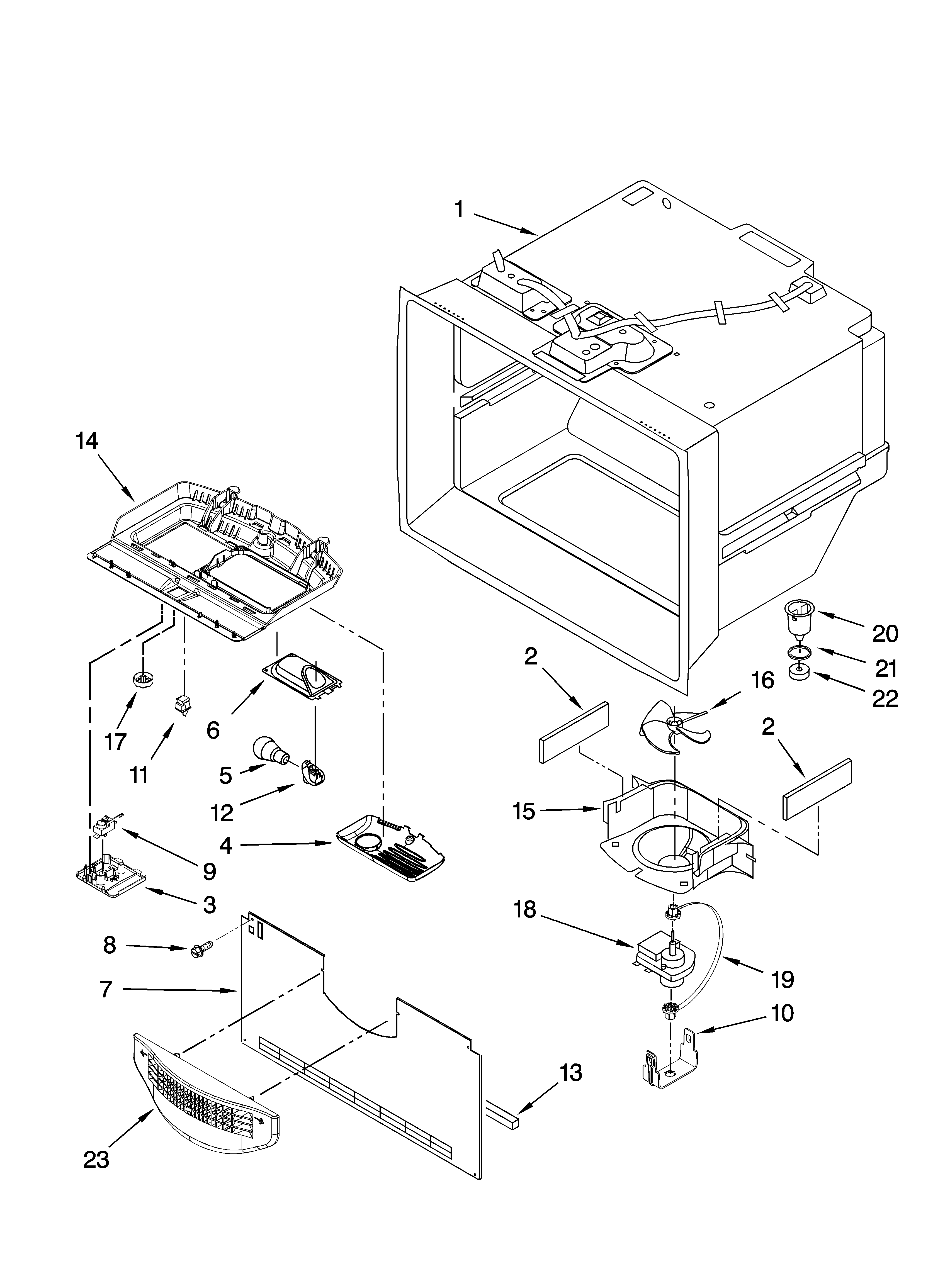 Freezer liner parts