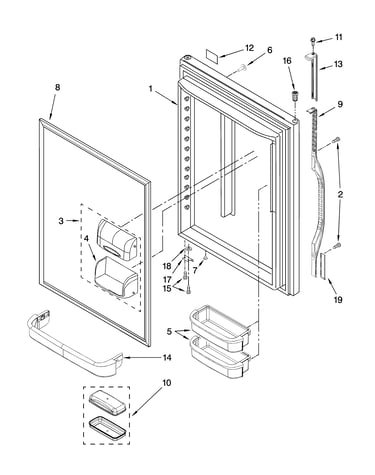 Refrigerator door parts