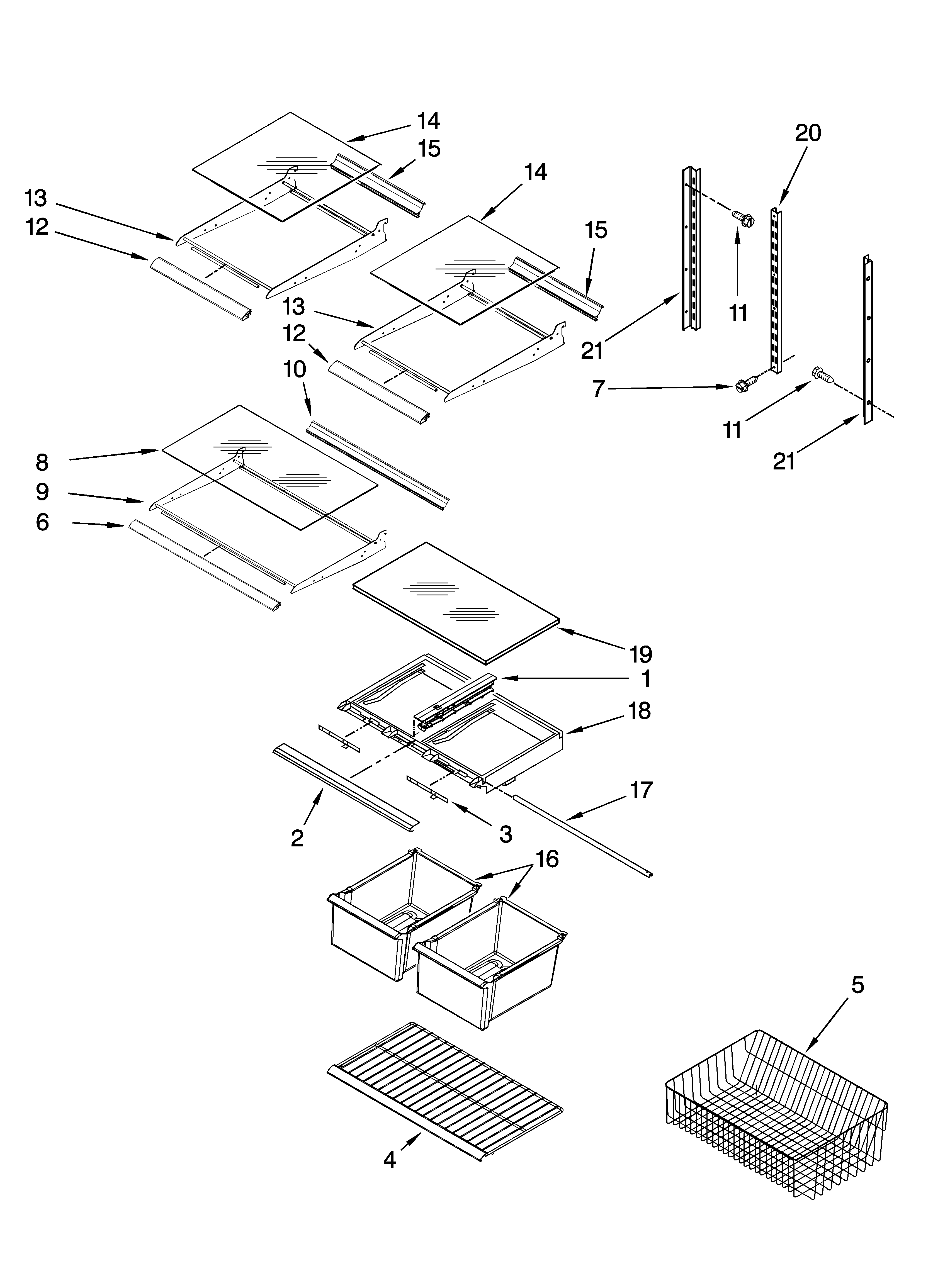 Shelf parts