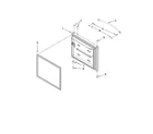 Kenmore 59668042801 freezer door parts diagram