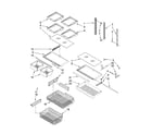 Kenmore 59668253801 shelf parts diagram